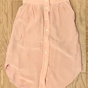 Madewell Silk Button-down Skirt